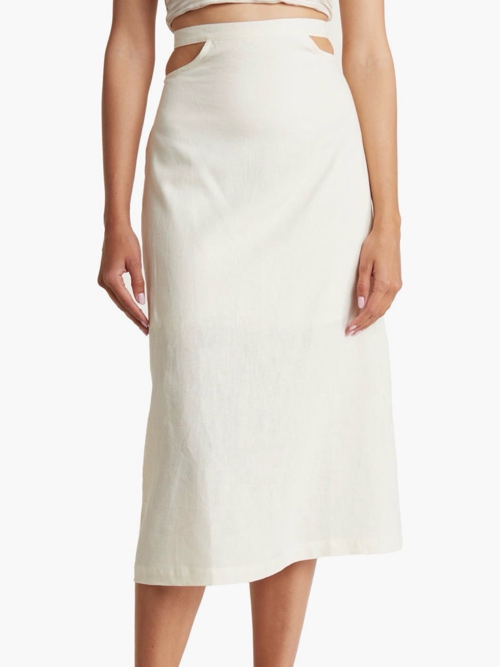 ✅ “WeWoreWhat” Cut Out Women’s Midi Skirt - Picture 2 of 3